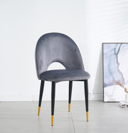 Set Of 2 Marilyn Dining Chairs Living Room Chair Velvet Fabric